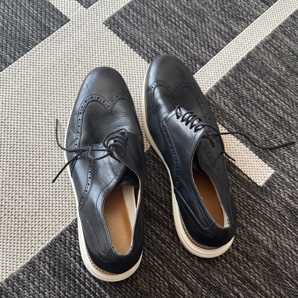 Black Leather Men's Dress Shoes-Col Haan